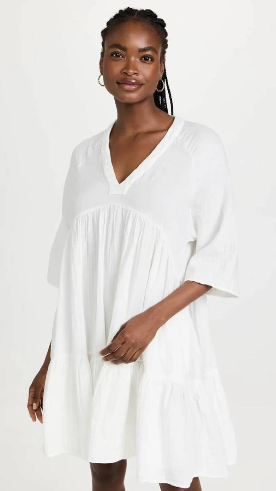 9SEED Women's Marbella Ruffle Dress - Elegant Flowy Summer Dress with Ruffled Hem