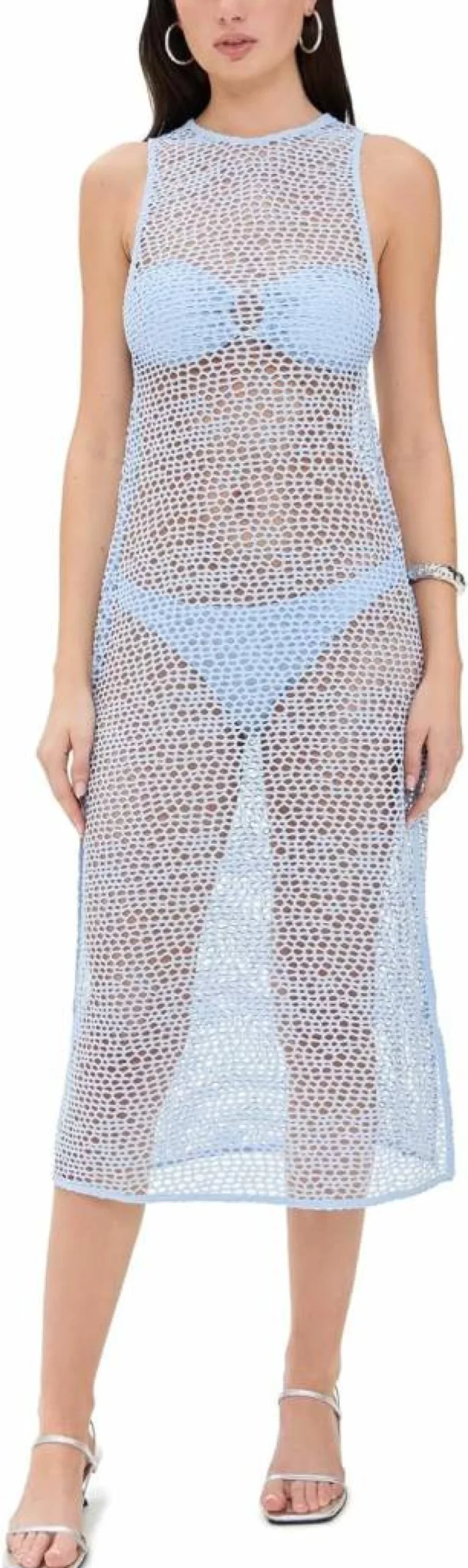 ViX Paula Hermanny Women's Solid Color Twist Detail Long Cover-Up Beach Dress