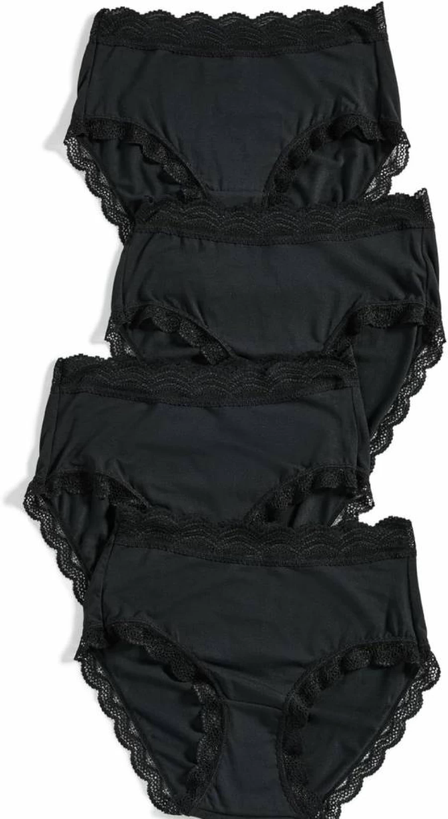 Stripe & Stare Women's High Rise Cotton Knickers 4-Pack - Soft Comfort Underwear