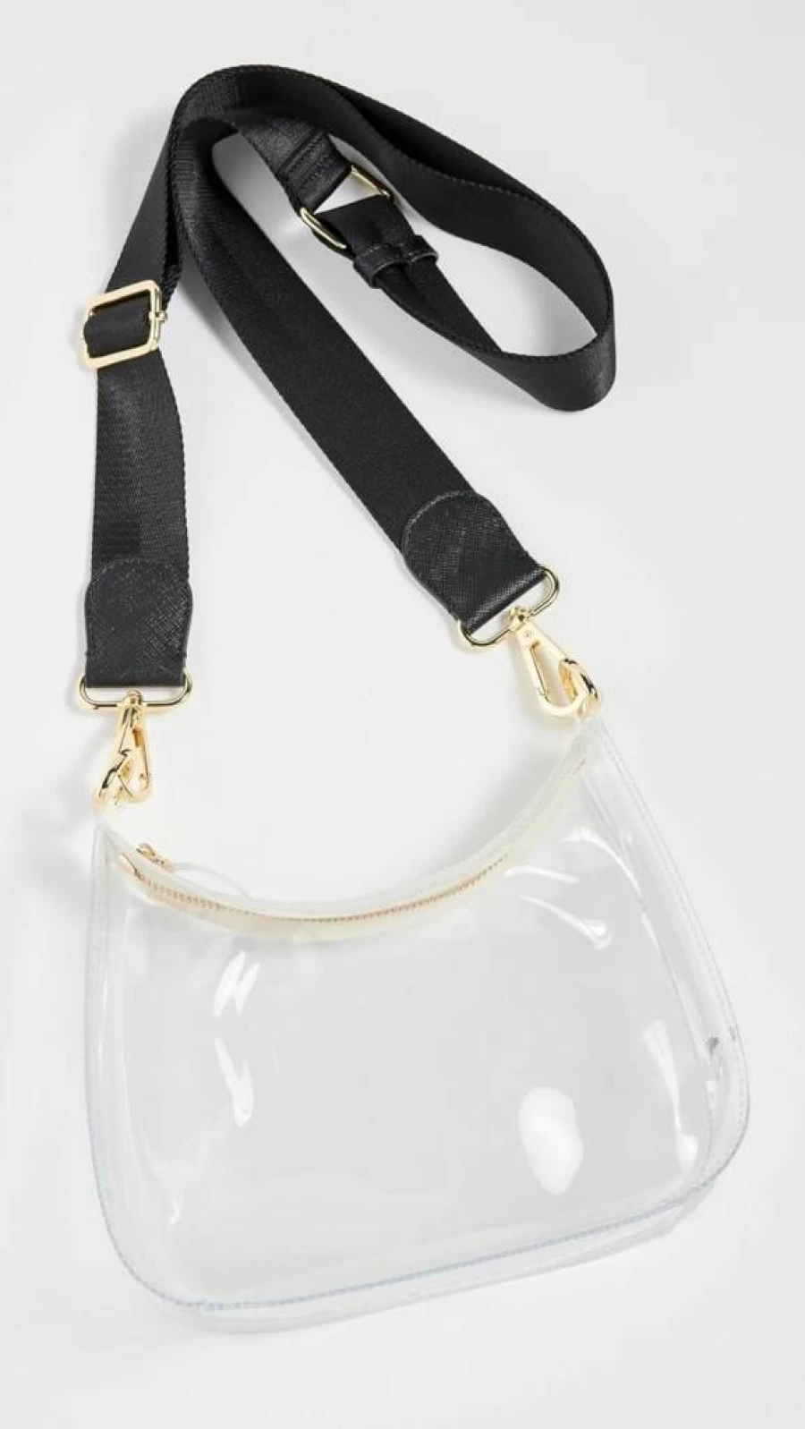 Stoney Clover Lane Clear Crossbody Bag for Women - Stylish Curved Transparent Purse