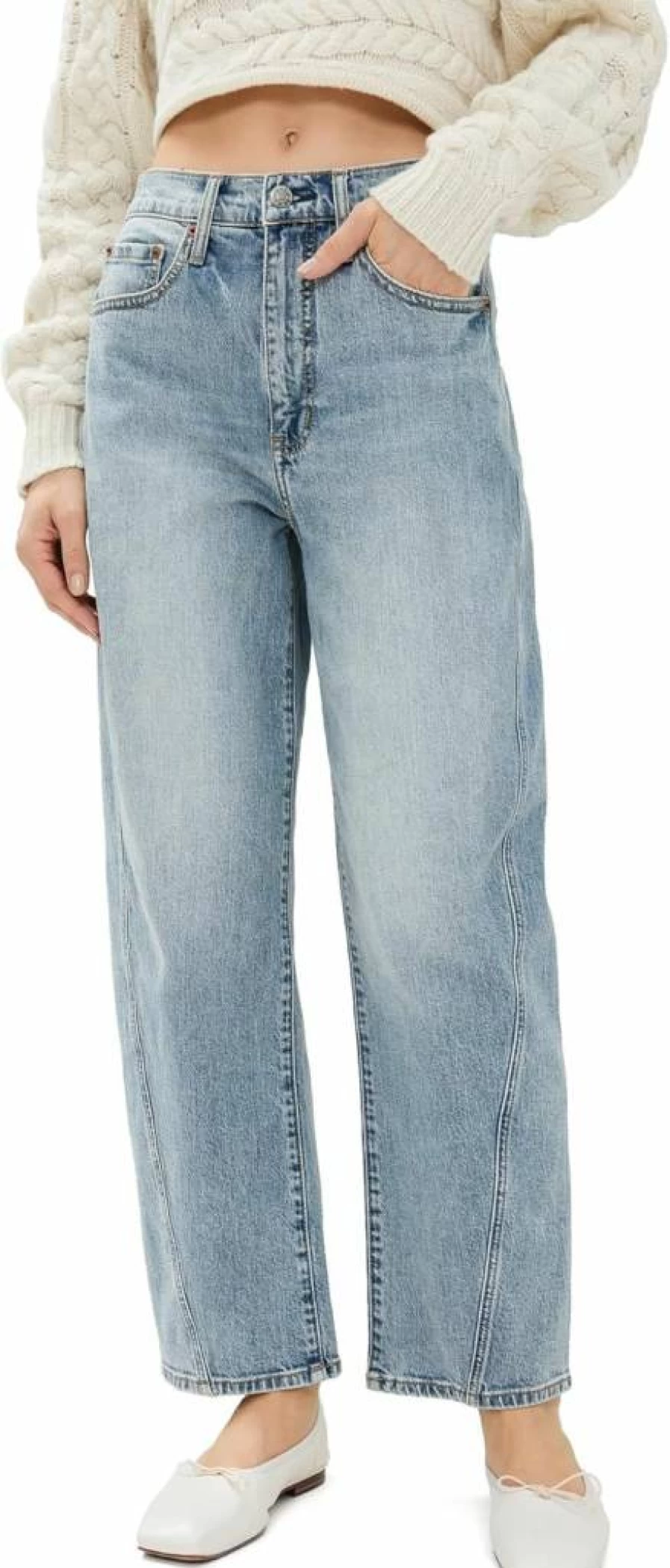 DAZE Women's High-Rise Slim Fit Westward Jeans - Classic Blue Denim Pants for Women