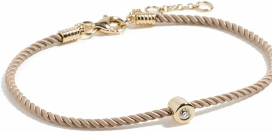 EF Collection 14K Gold Diamond Pillow Tennis Bracelet for Women
