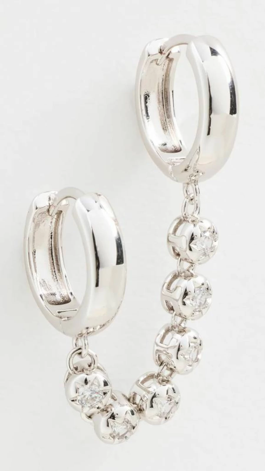 LUV AJ Women's Rose Bud Double Hoop Earrings