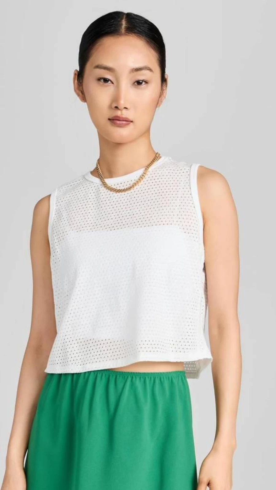 SPLITS59 Women's Logan Stripe Mesh Tank Top - Breathable Workout Shirt