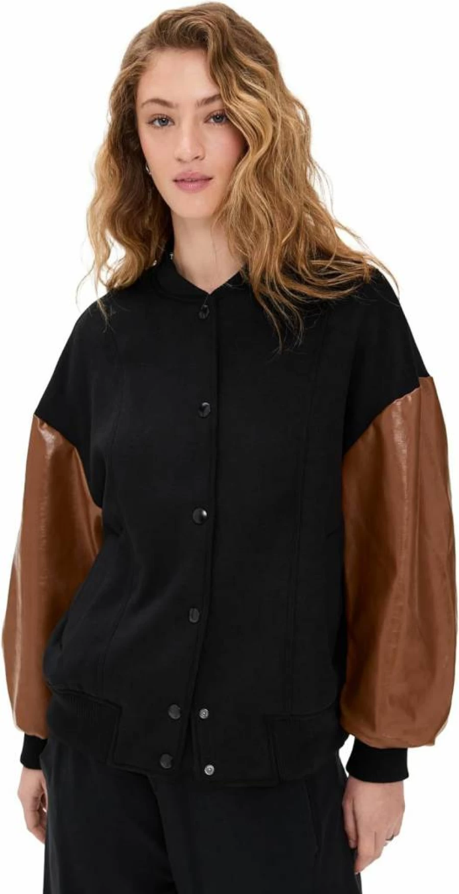 Line & Dot Women's Vintage-Inspired Varsity Jacket | Stylish Casual Outerwear