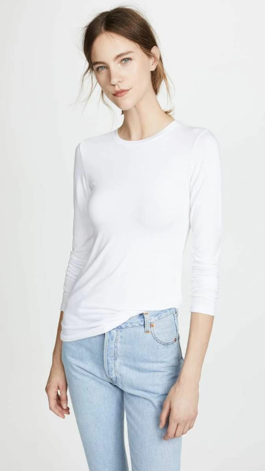 L'AGENCE Women's Tess Crew Neck T-Shirt | Classic Cotton Shirt for Women