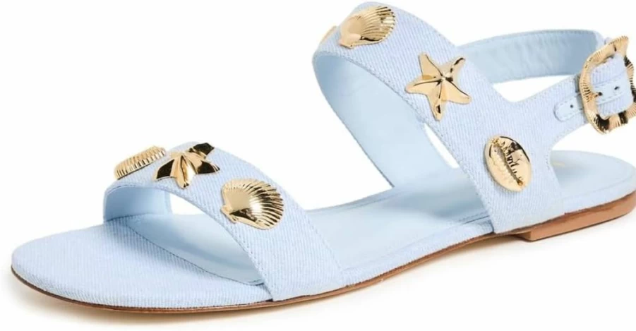 Larroude Women's Madison Flat Sandals – Comfortable Summer Slide Sandals for Women