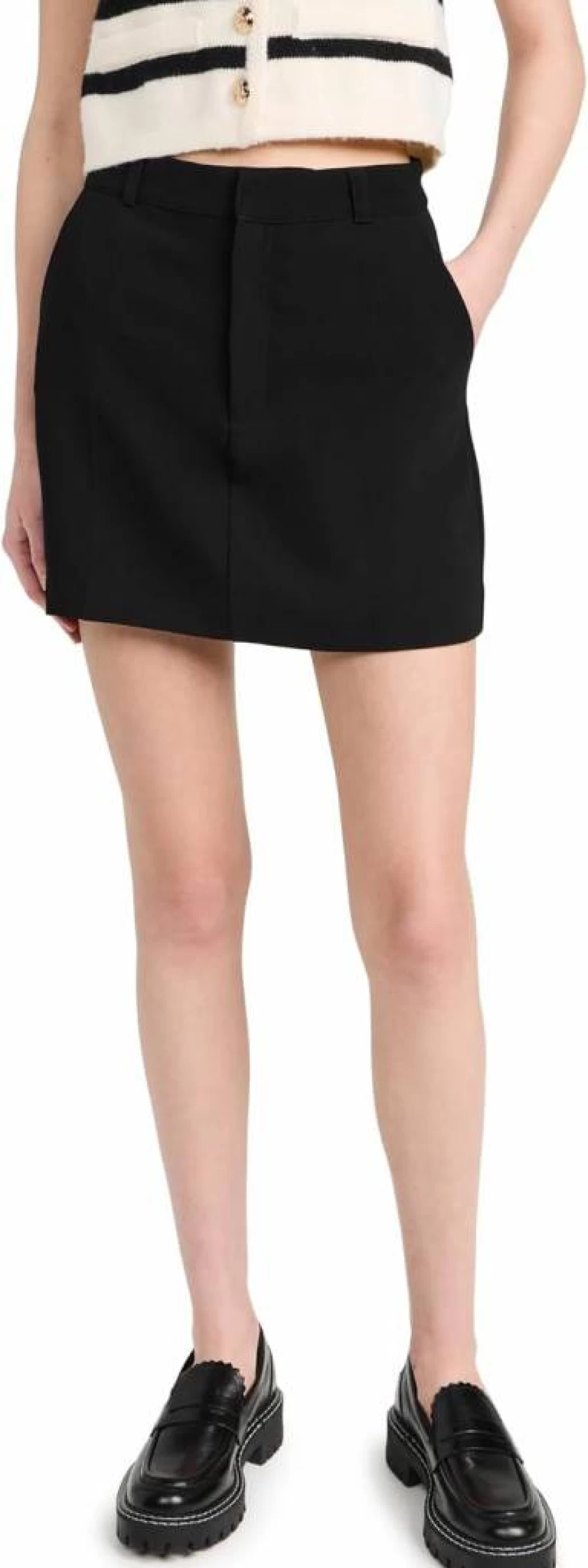 Cinq a Sept Women's Marie High-Waist Stretch Skort with Front Pleats - Stylish Tennis Skirt for Women