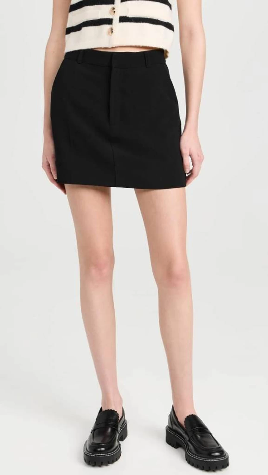 Cinq a Sept Women's Marie High-Waist Stretch Skort with Front Pleats - Stylish Tennis Skirt for Women