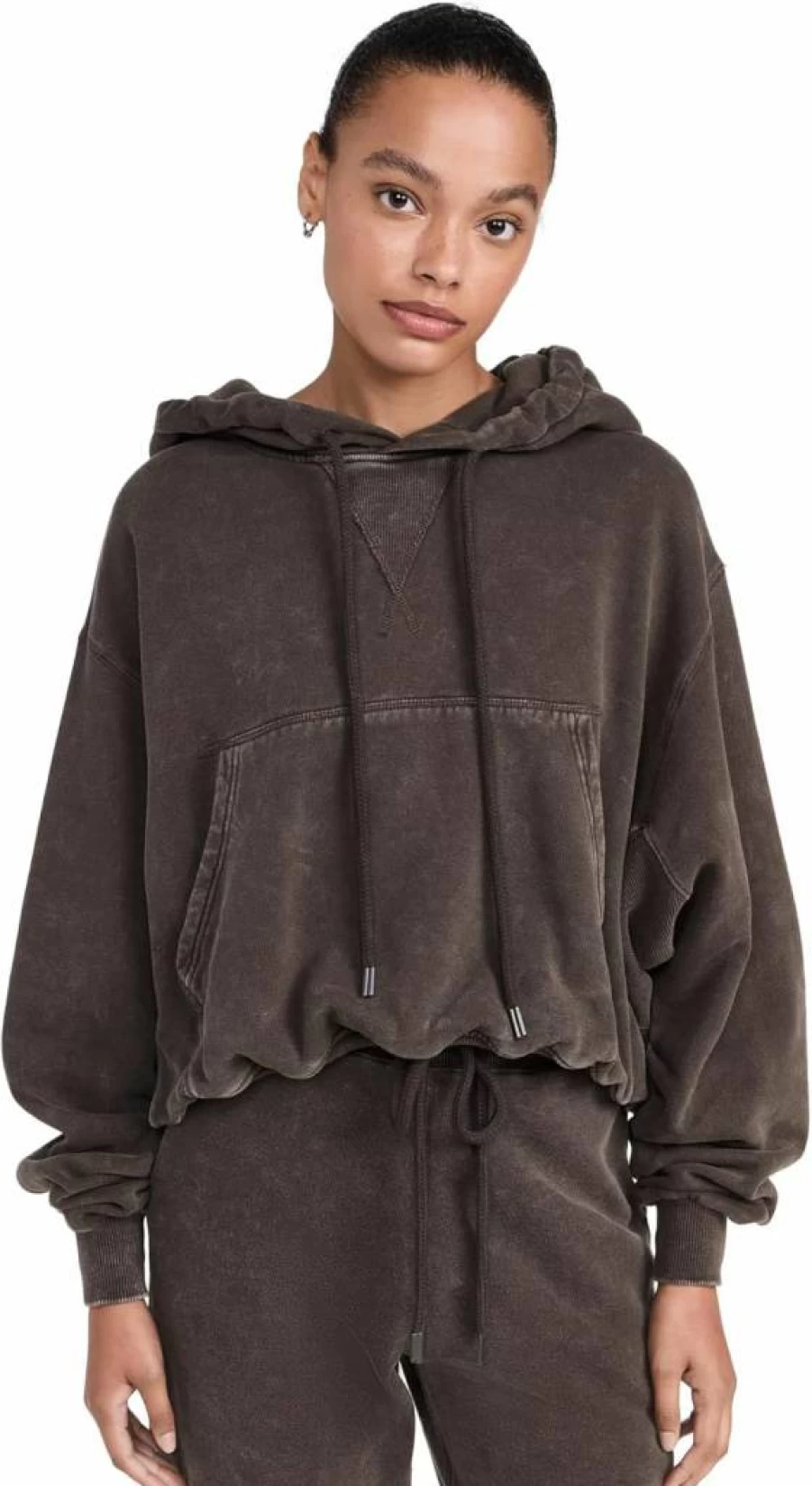 R13 Women's Oversized Popover Hoodie - Soft Cotton Streetwear Pullover