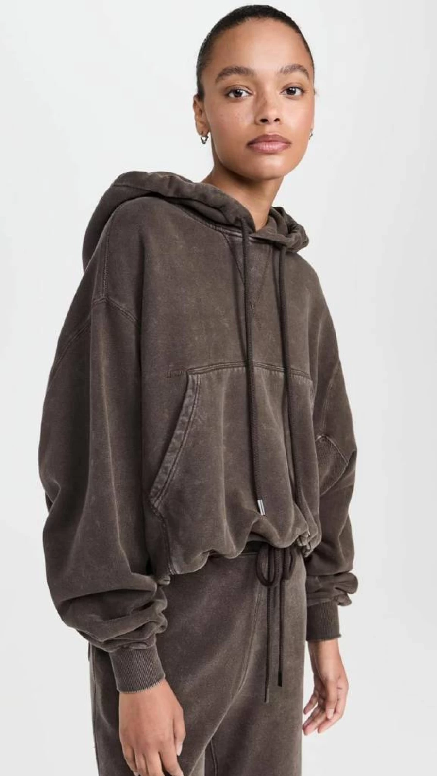 R13 Women's Oversized Popover Hoodie - Soft Cotton Streetwear Pullover