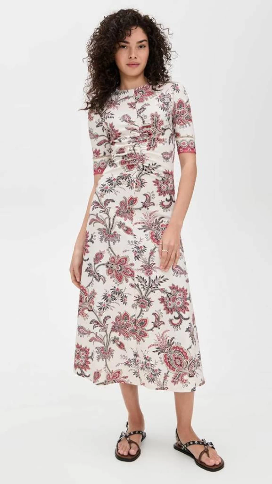 Sea Women's Cassandra Floral Print Ruched Bodycon Dress