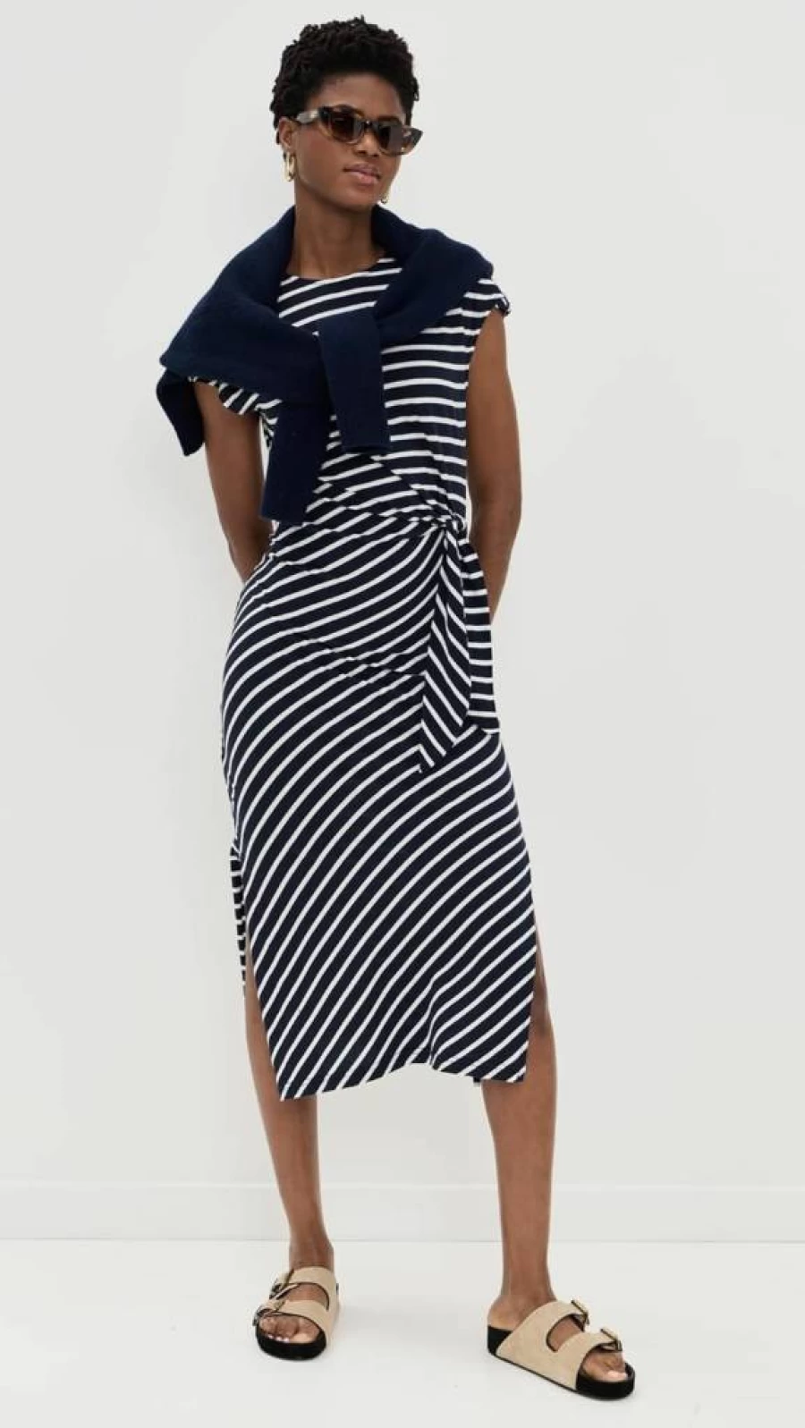 Rails Women's Selah Dress - Boho Chic Cotton Maxi Dress with V-Neck and Long Sleeves