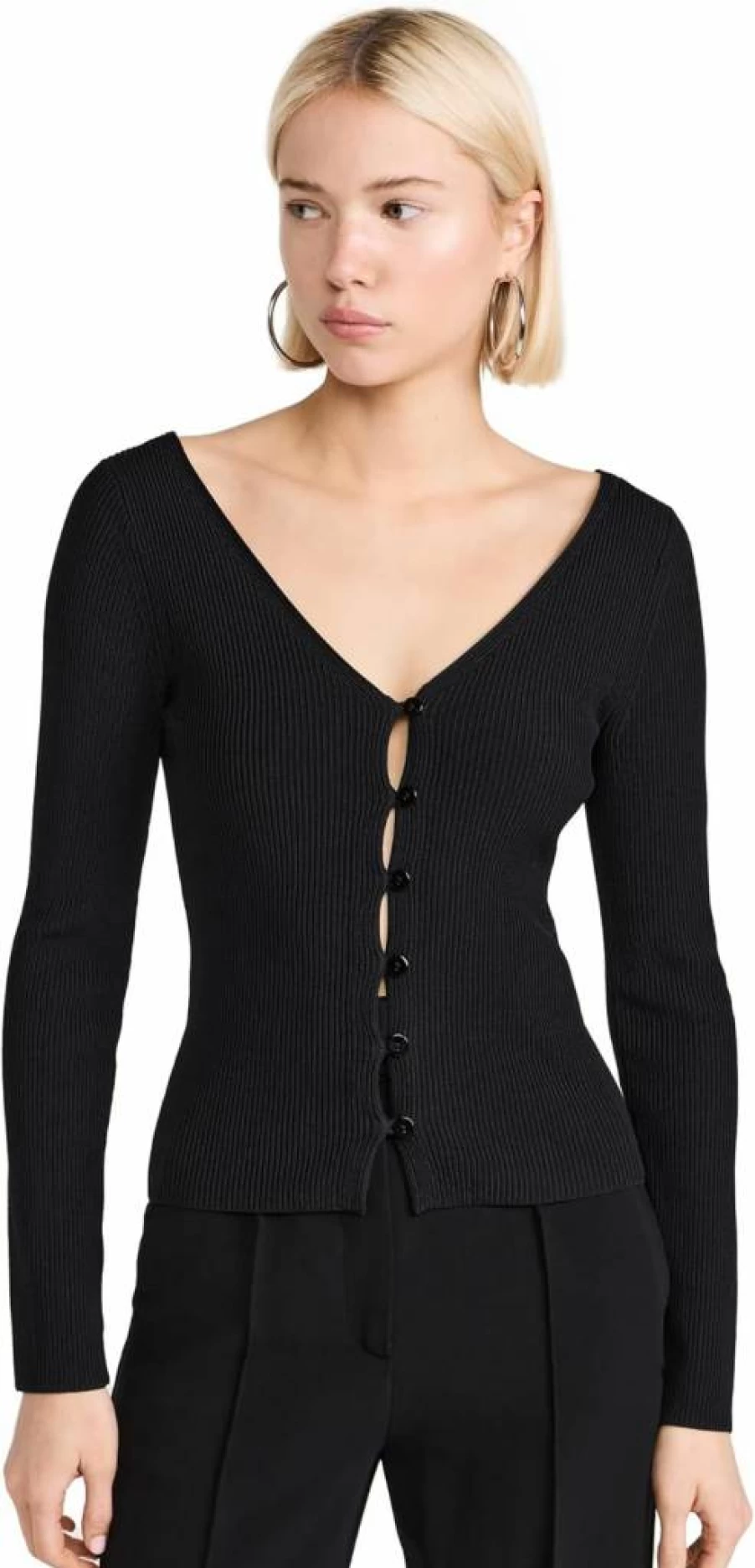 Enza Costa Women's V-Neck Cardigan Sweater in Soft Viscose Knitwear