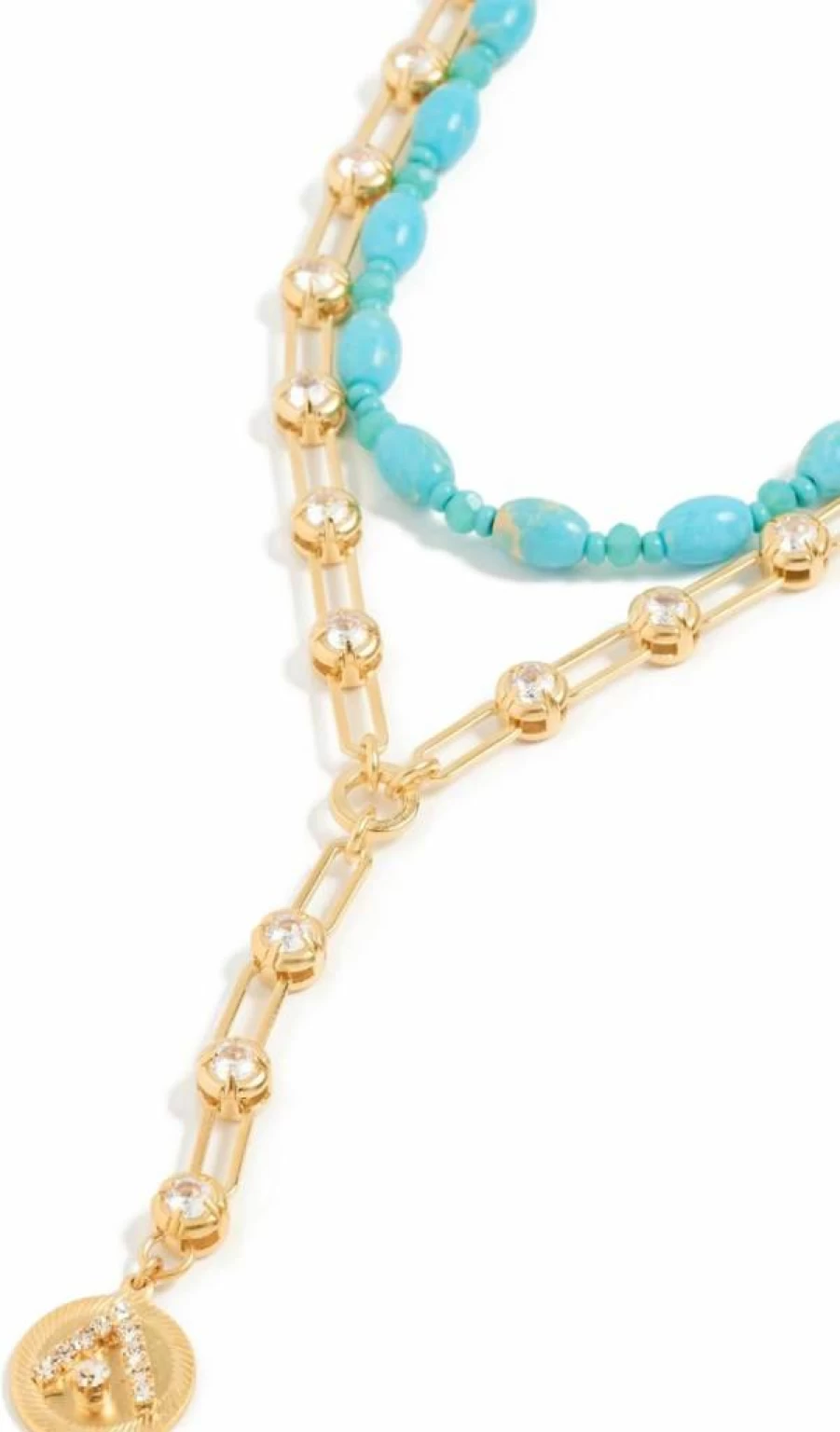 Elizabeth Cole Women's Laurel Layered Necklace - Gold-Tone Leaf Pendant Jewelry
