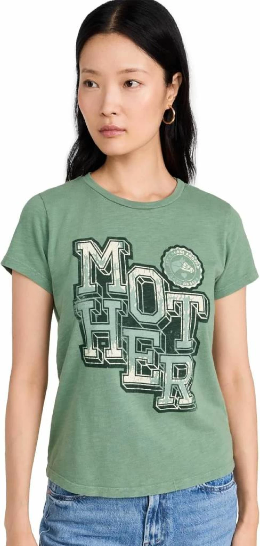 MOTHER Women's The Sinful Tee - Vintage Graphic T-Shirt for Women