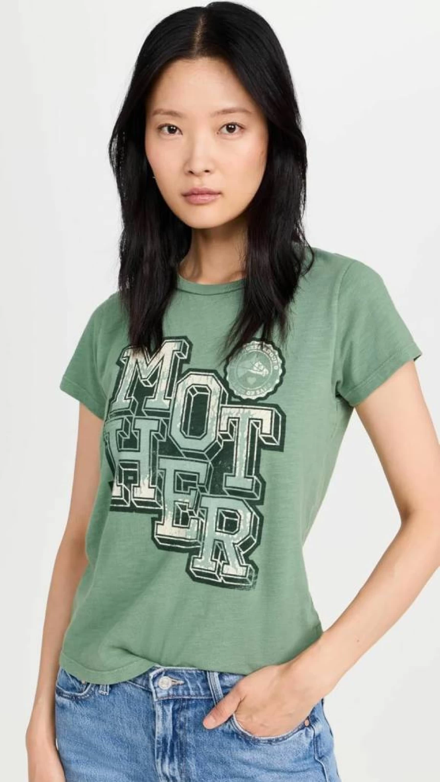 MOTHER Women's The Sinful Tee - Vintage Graphic T-Shirt for Women