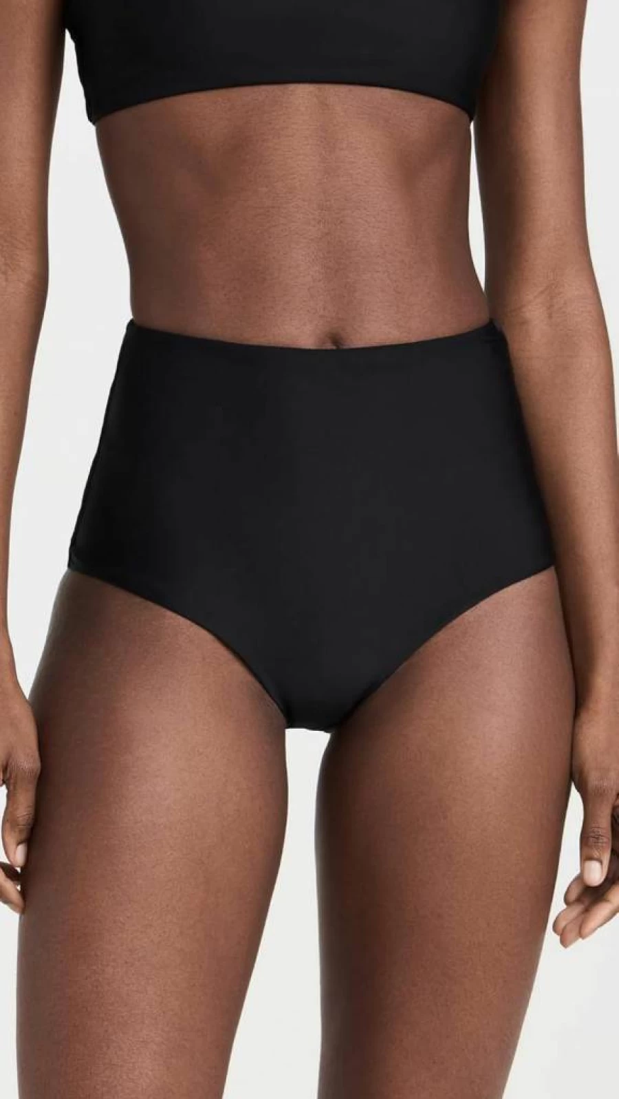MIKOH Women's Laminate Bikini Bottoms - High-Waisted Swimwear for Women