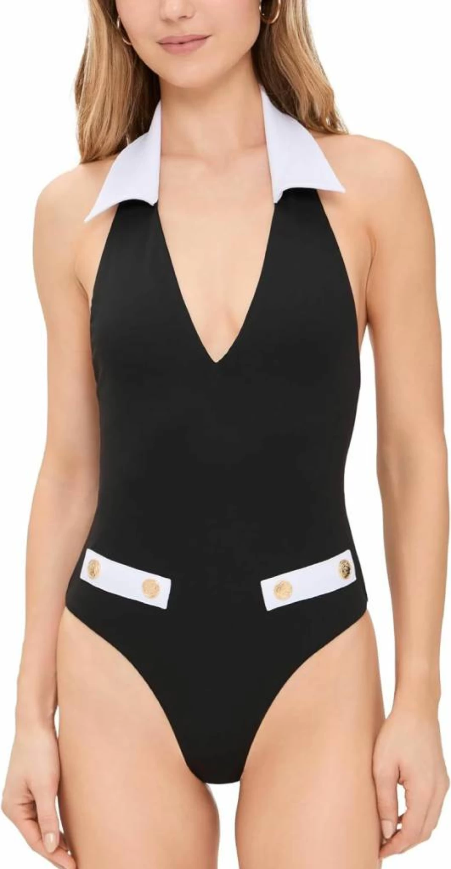 Caroline Constas Women's Alva One Piece Swimsuit | Elegant Designer One-Piece Bathing Suit