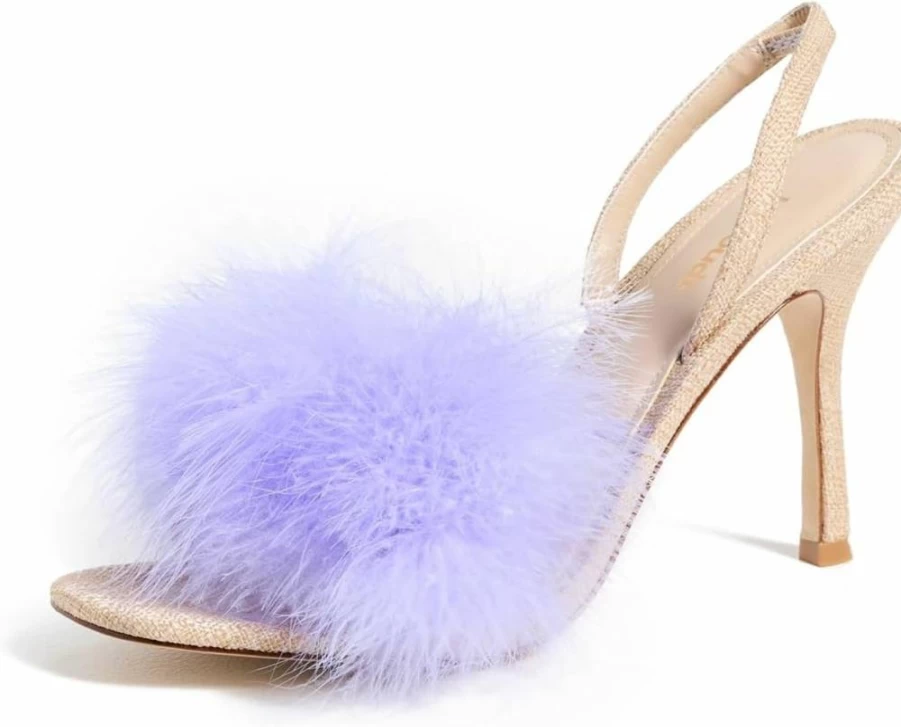 Larroude Marilyn Women's Sandals in Beige, Lilac, Tan, Purple | Size 11 Medium US | Stylish Comfort Footwear