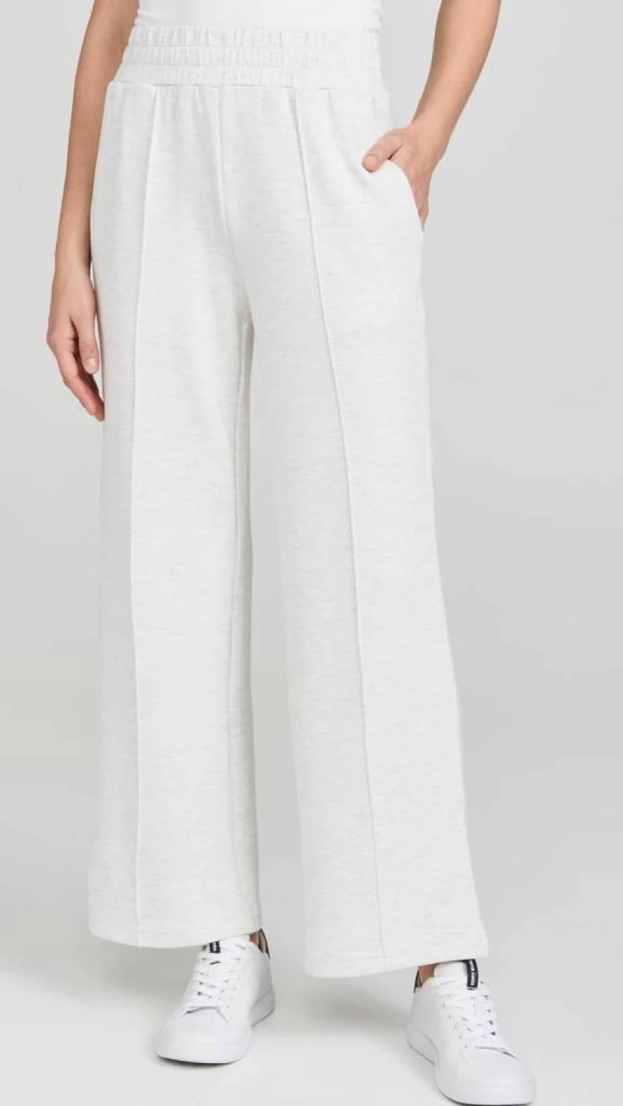 Varley Women's Wide Leg Pants 28" - High Waist Linen Trousers for Women - Comfortable Casual Lounge Pants