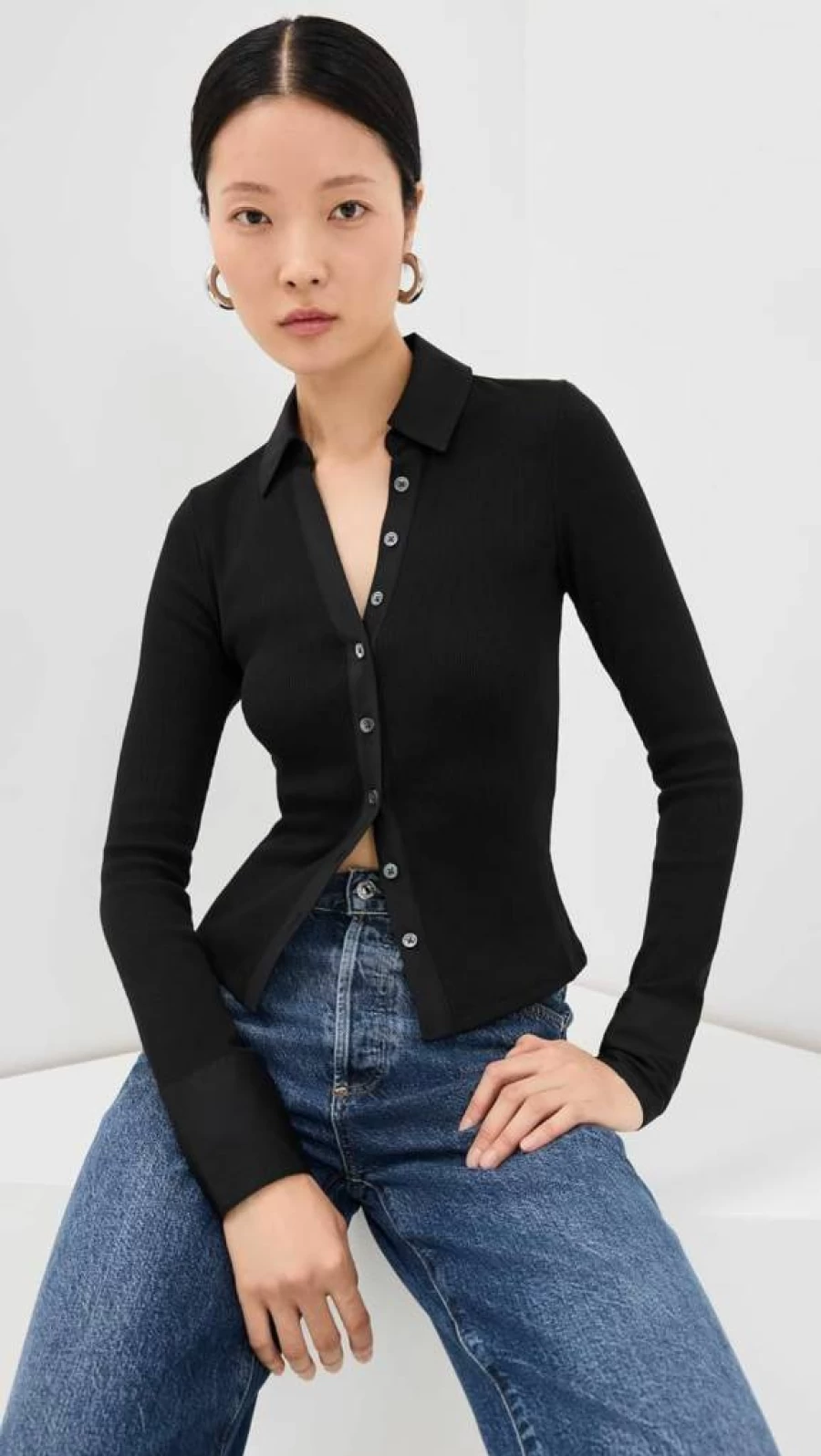 Veronica Beard Scottie Mixed Media Top for Women - Black XL | Stylish & Comfortable Women's Tops