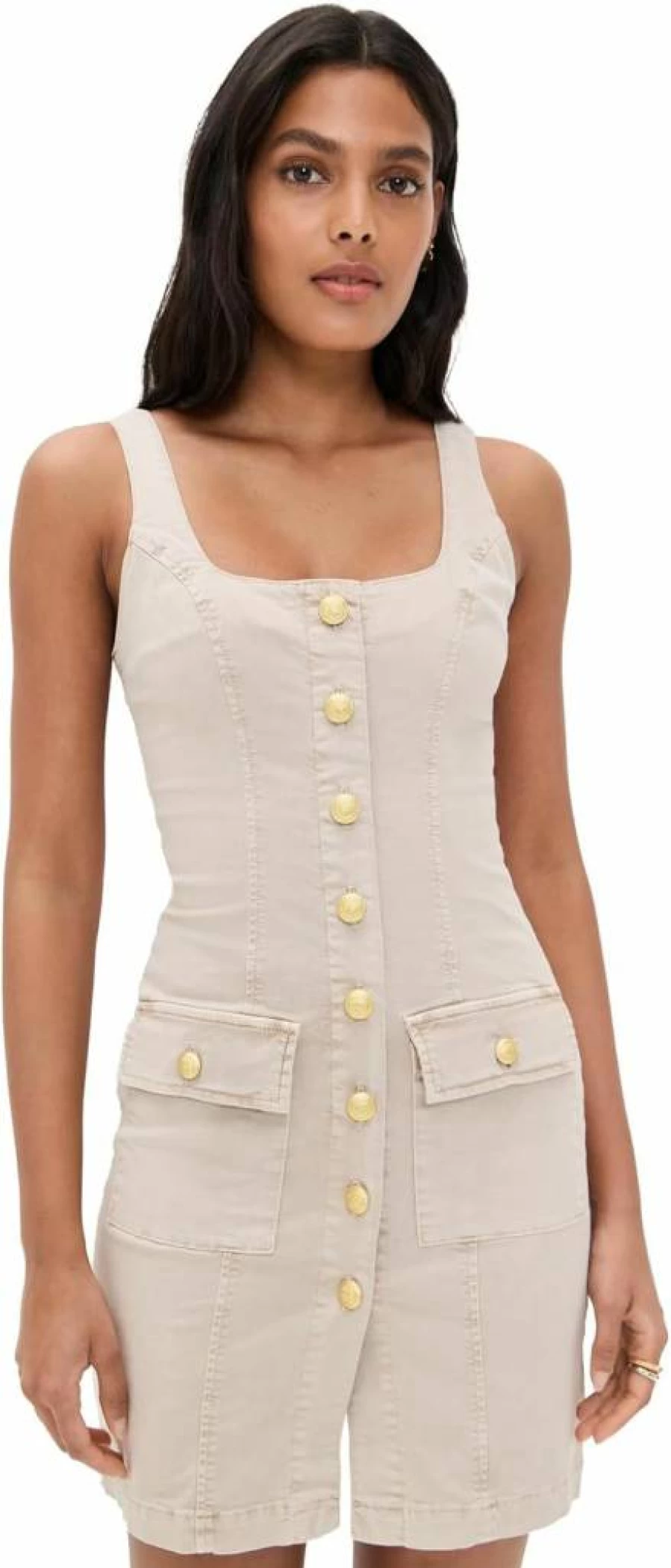 L'AGENCE Women's Button Front Mini Dress - Stylish Midi Dress for Women