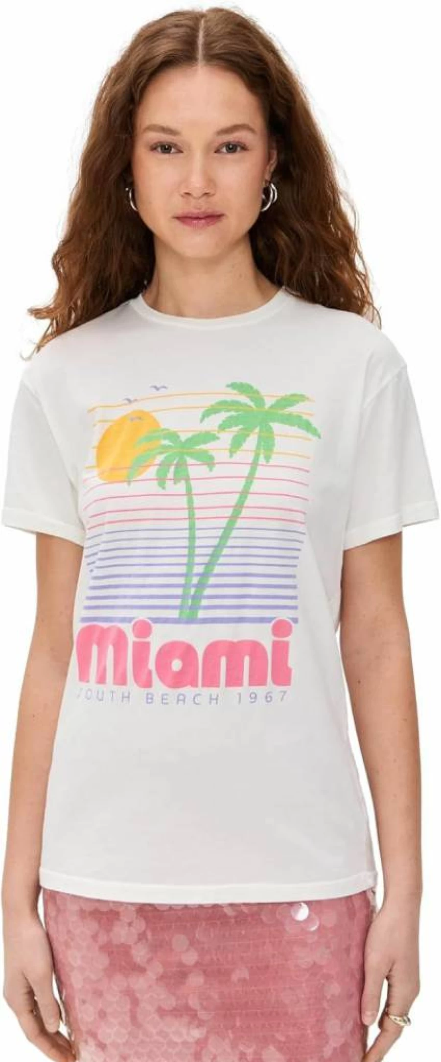 Original Retro Brand Women's Miami South Beach Vintage T-Shirt