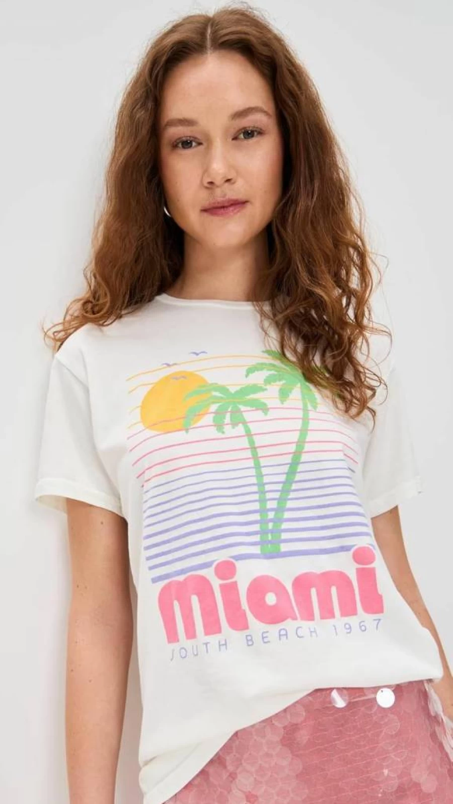 Original Retro Brand Women's Miami South Beach Vintage T-Shirt
