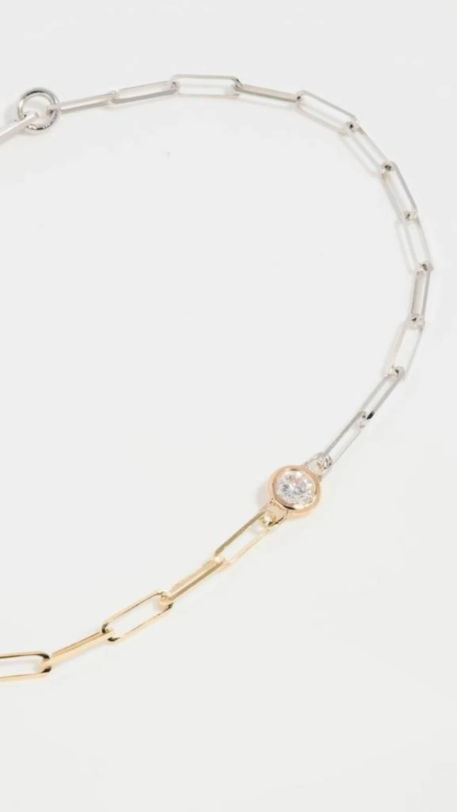 ZOE CHICCO 14K Gold Paperclip Chain Bracelet for Women - Minimalist Dainty Luxury Jewelry