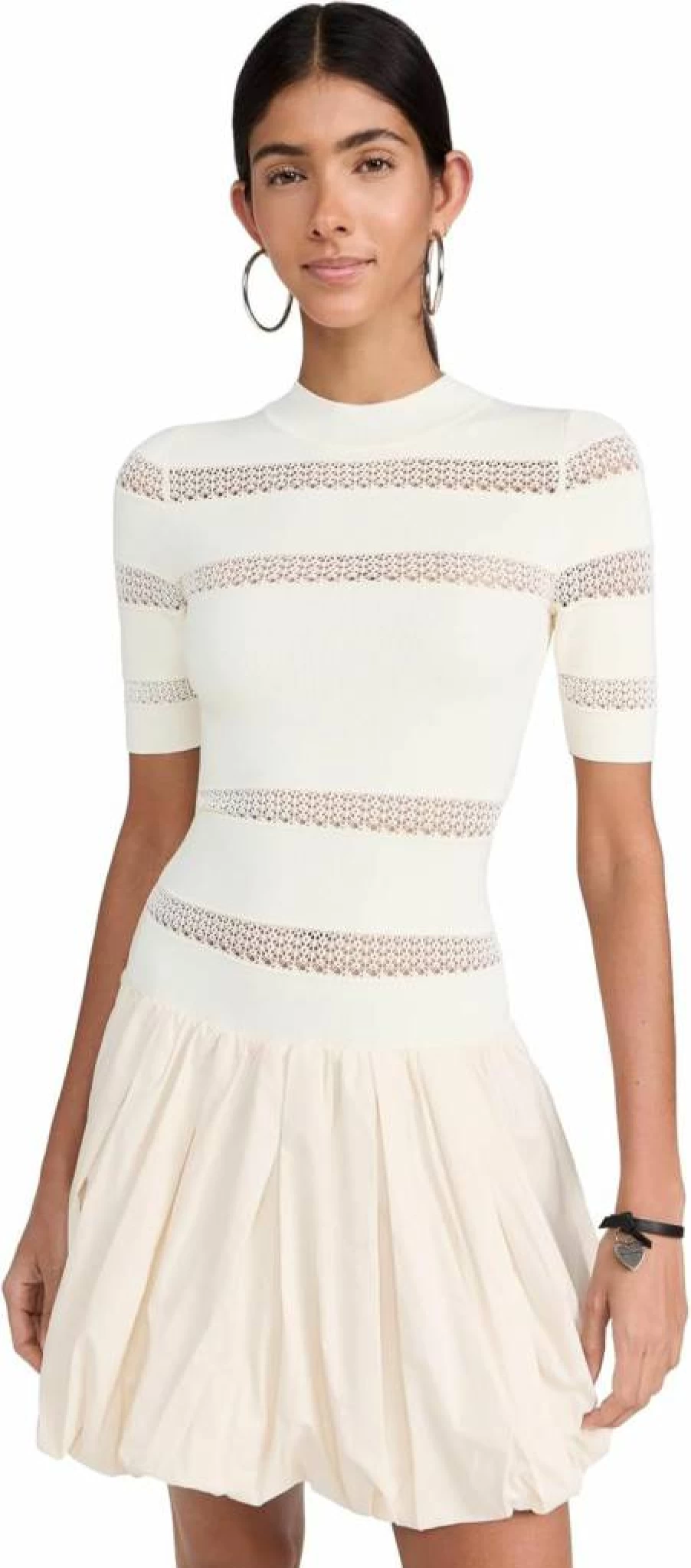 Sea Women's Devon Knit Long Sleeve Short Dress - Casual Striped Sweater Dress