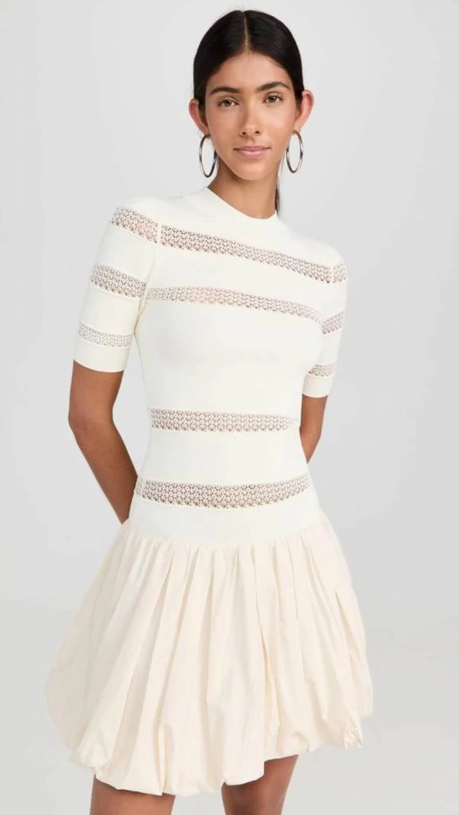 Sea Women's Devon Knit Long Sleeve Short Dress - Casual Striped Sweater Dress