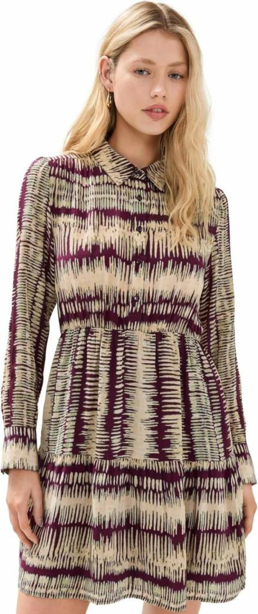 ba&sh Women's Apoldie Dress - Elegant Flowy Summer Dress with Floral Print