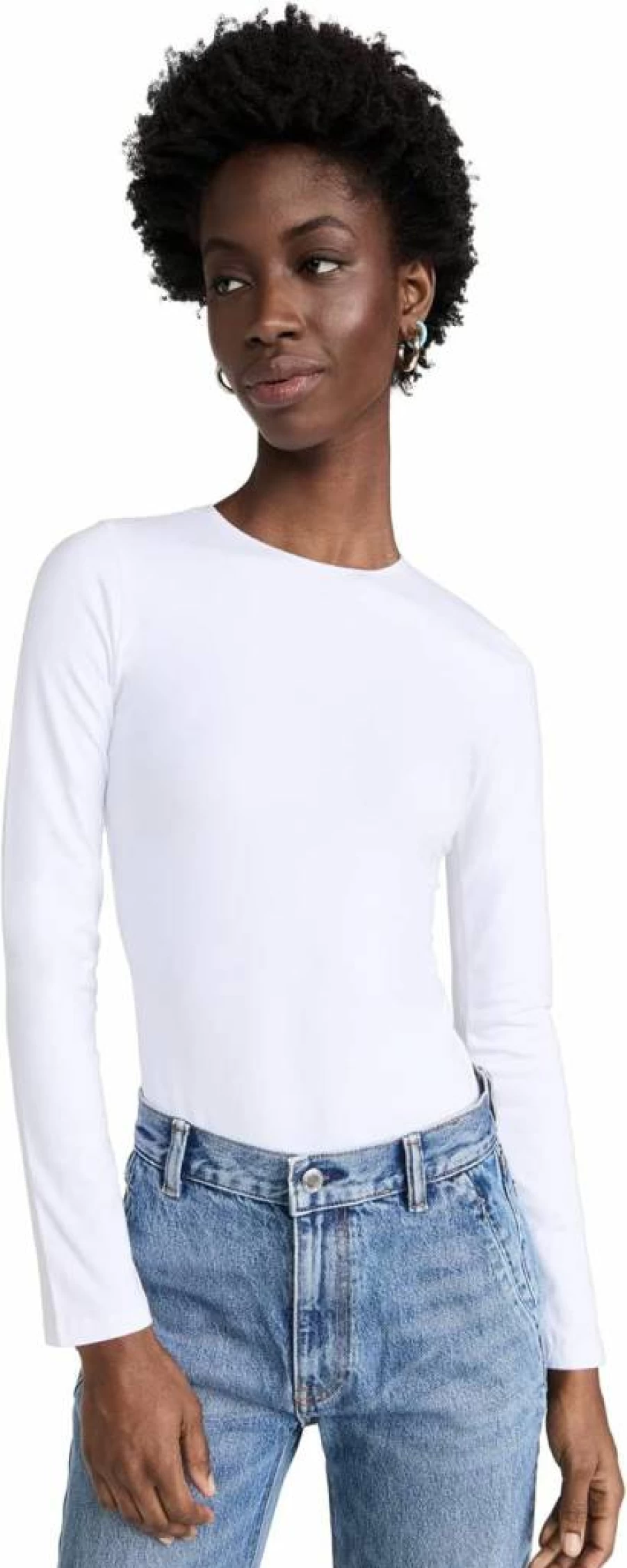 Ambitionist Women's Classic Long Sleeve Thong Bodysuit - Everyday Comfort Stretchable Fit
