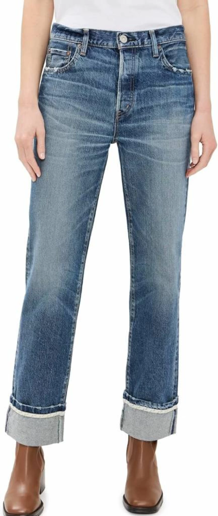 MOUSSY VINTAGE Women's High-Waisted Straight Leg Jeans - Sumterville Denim for Classic Style