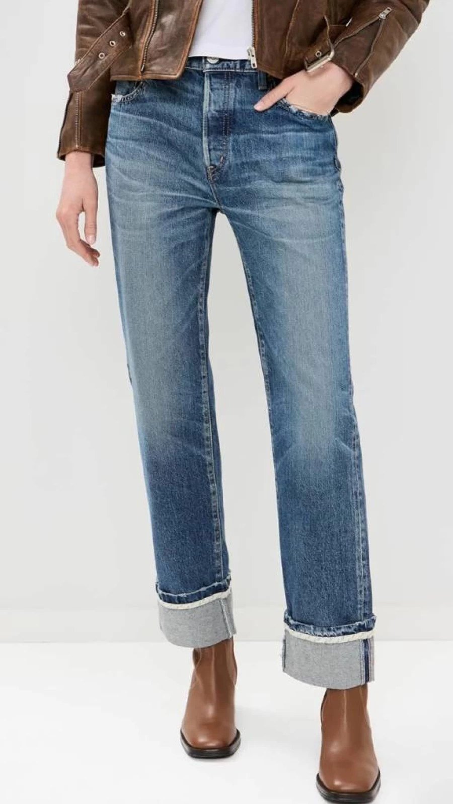 MOUSSY VINTAGE Women's High-Waisted Straight Leg Jeans - Sumterville Denim for Classic Style