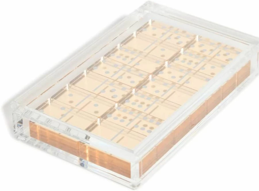 Tizo Design Gold Domino Set for Women - Luxury Classic Game Collection