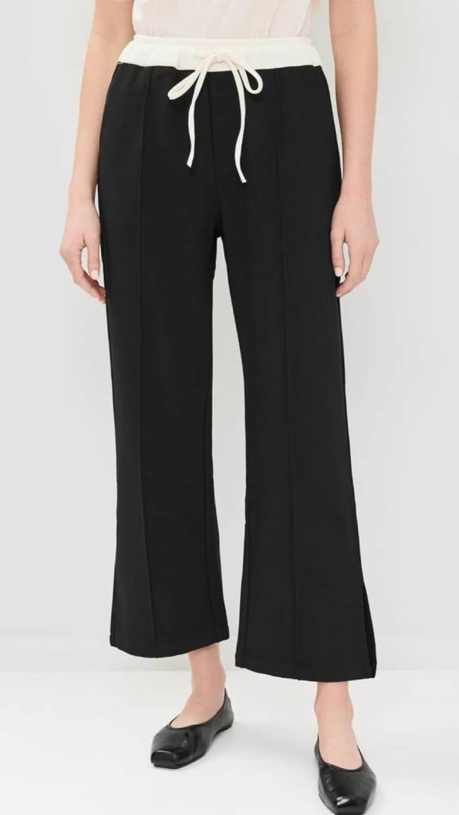 Little Lies Women's Frankie Pants - High-Waisted Comfort Fit Casual Trousers
