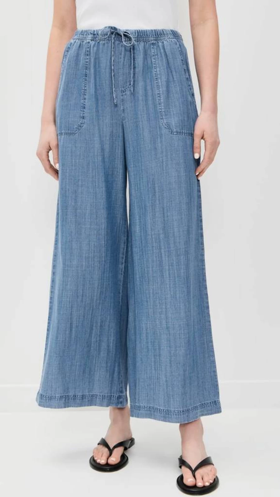 Splendid Women's Angie High-Waisted Palazzo Pants - Flowy Wide-Leg Comfort & Elegance