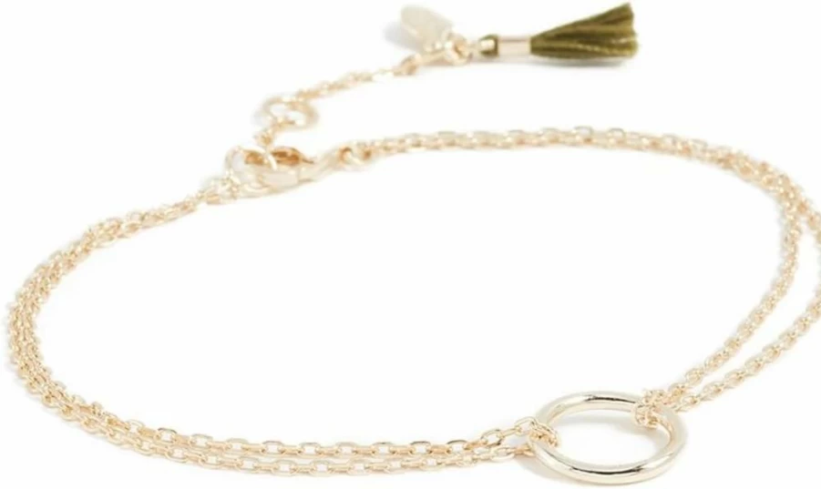 SHASHI Women's Circle Charm Bracelet - Sterling Silver Boho Chic Jewelry for Women