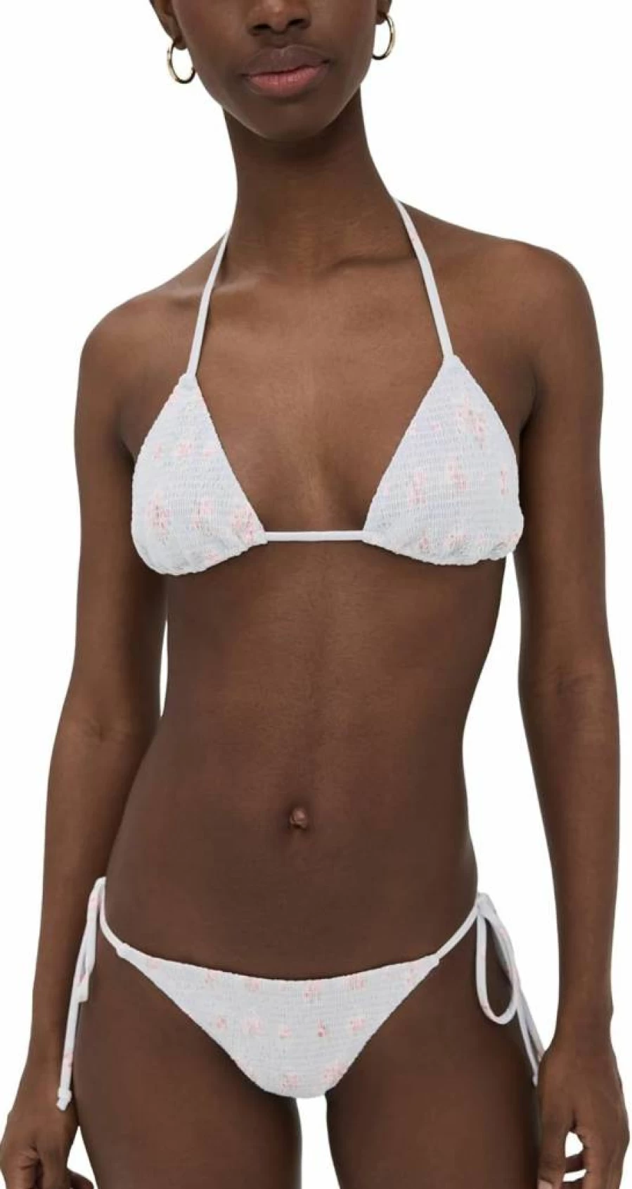 LOVESHACKFANCY Women's Saoirse Bikini - Floral Print Swimwear Two-Piece High Waist Bikini Set
