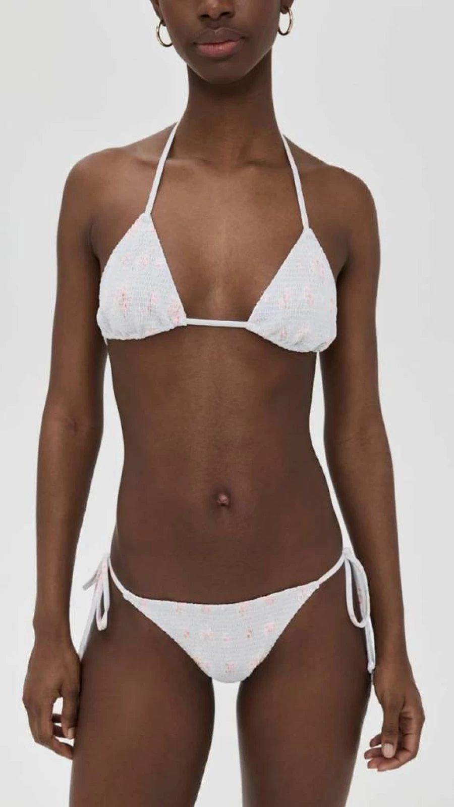 LOVESHACKFANCY Women's Saoirse Bikini - Floral Print Swimwear Two-Piece High Waist Bikini Set