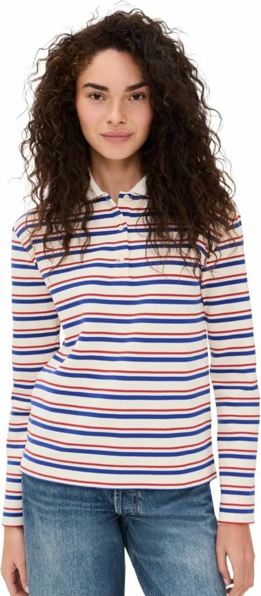 English Factory Women's Striped Long Sleeve Knit Sweater Top