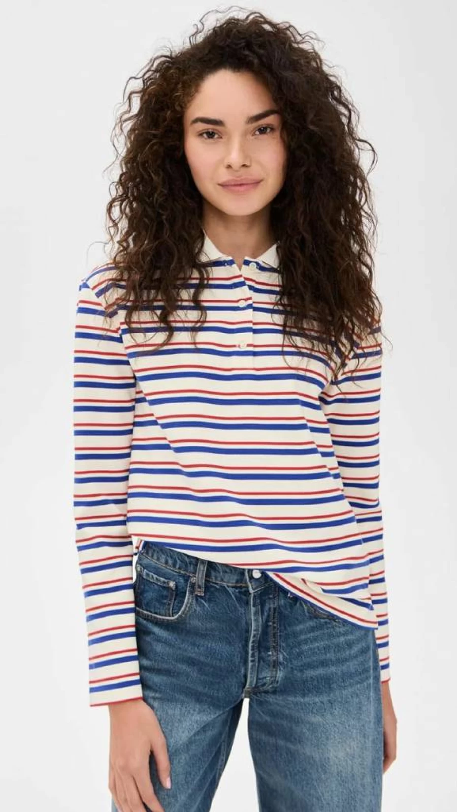 English Factory Women's Striped Long Sleeve Knit Sweater Top
