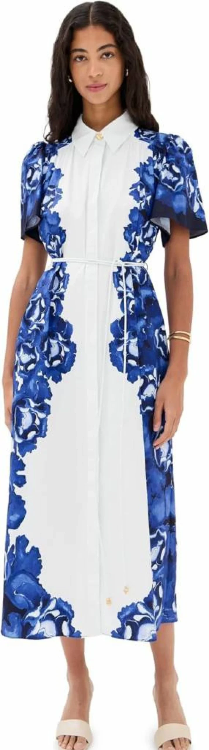 Aje Women's Fernanda Midi Dress - Elegant Flowy Boho Chic Summer Dress