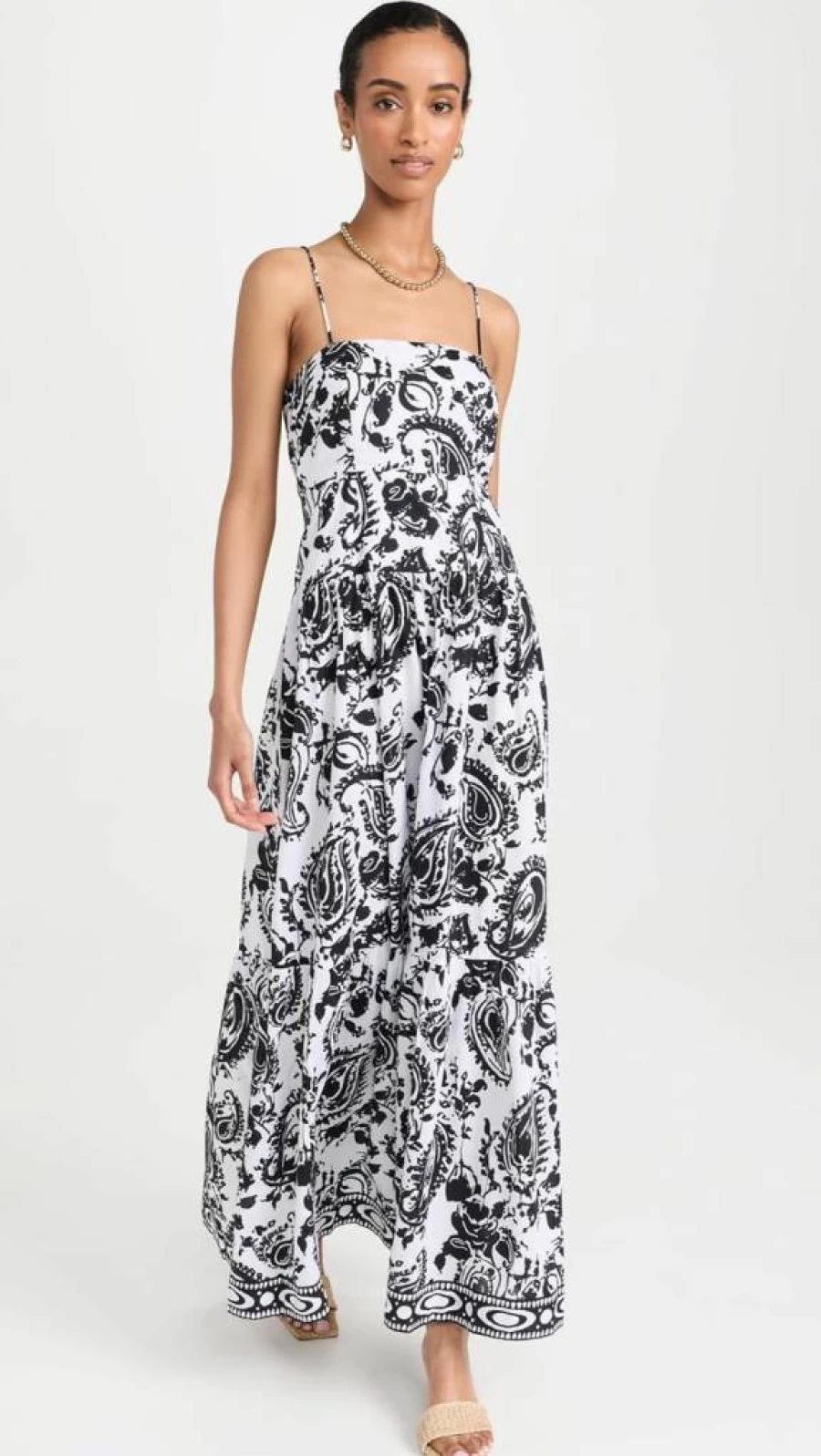Playa Lucila Women's Square Neck Maxi Dress - Elegant Long Summer Beach Dress