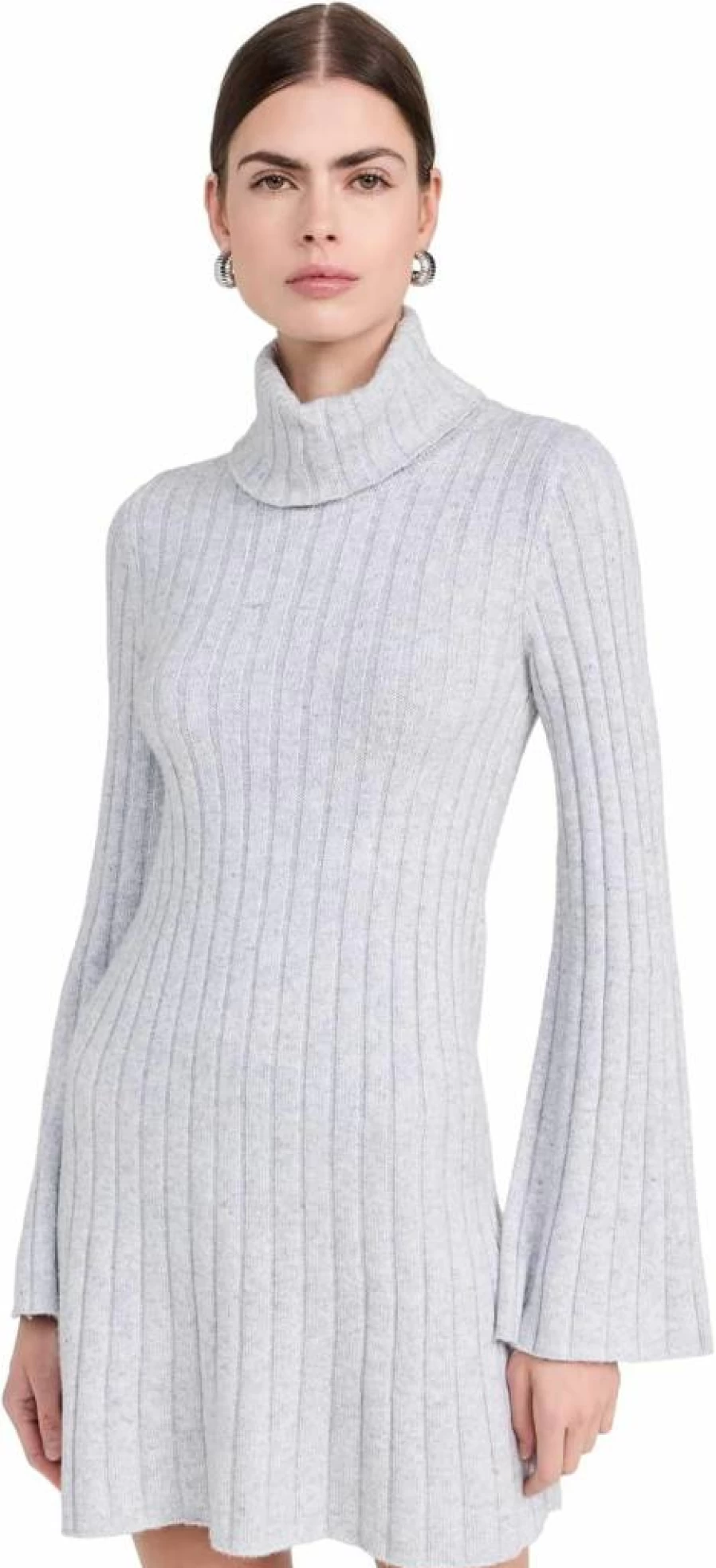 Splendid Women's Meredith Turtleneck Sweater Dress - Soft Knit Slim Fit Long Sleeve Pullover Winter Dress