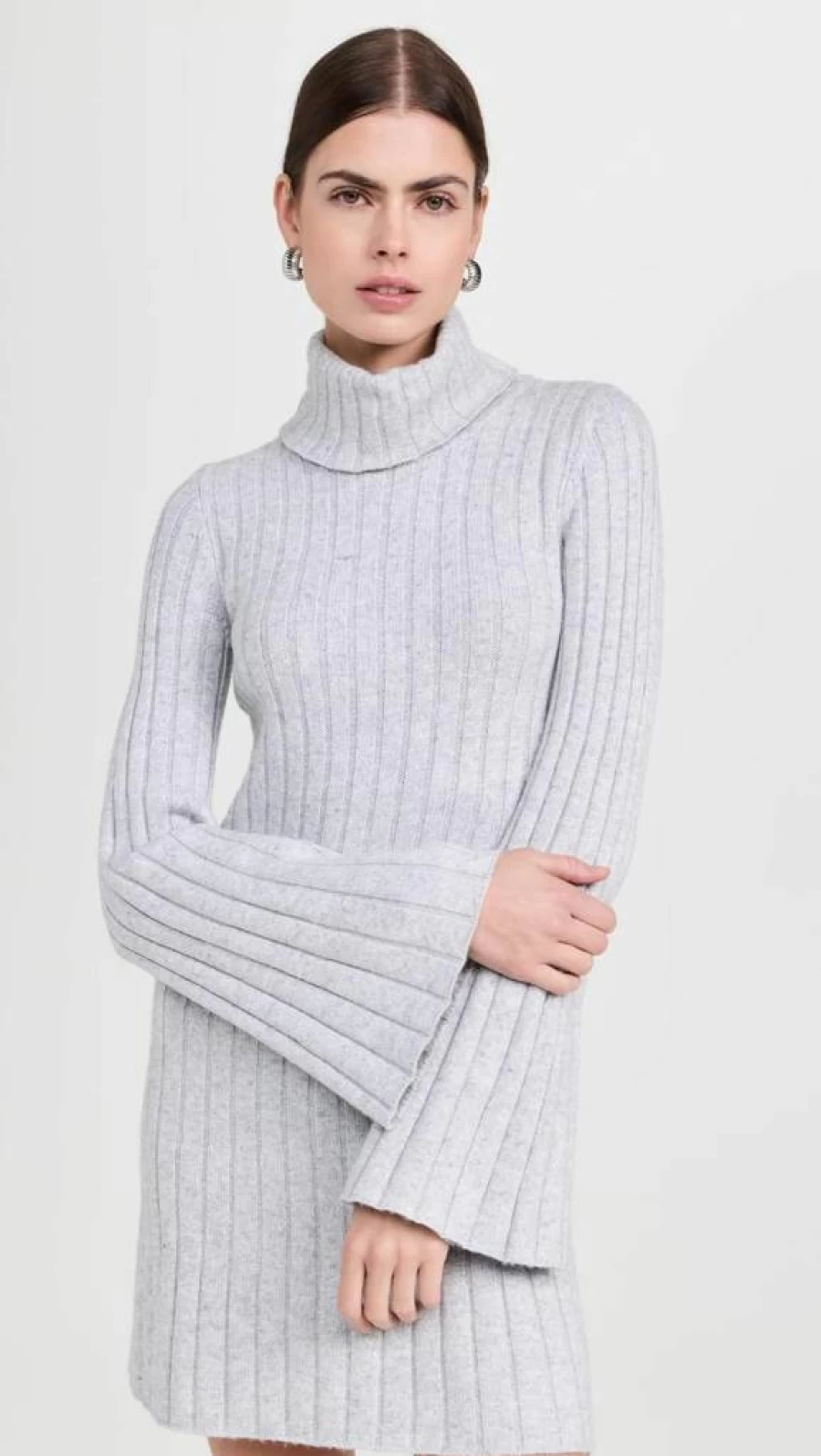 Splendid Women's Meredith Turtleneck Sweater Dress - Soft Knit Slim Fit Long Sleeve Pullover Winter Dress