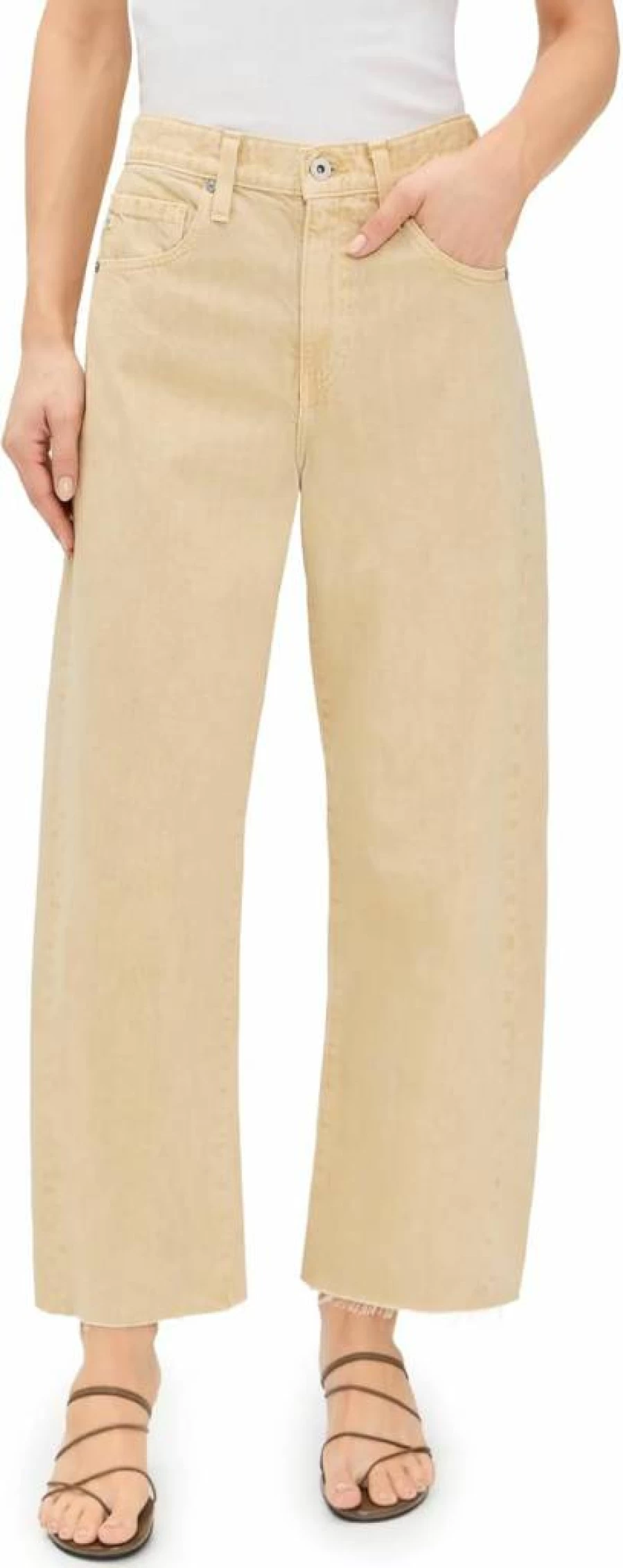 AG Adriano Goldschmied Women's Hattie High-Waisted Crop Pants - Slim Fit Ankle-Length Trousers for Women