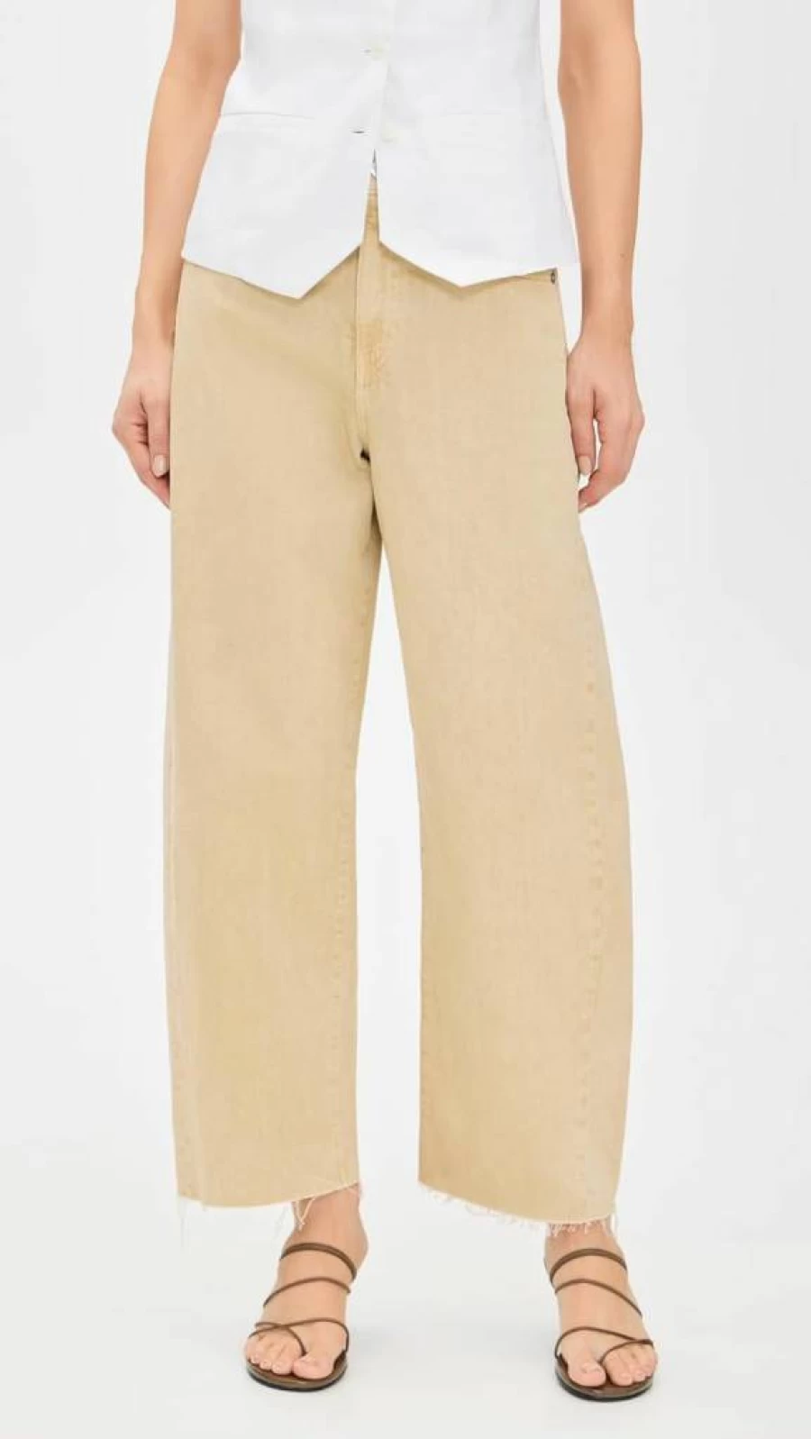 AG Adriano Goldschmied Women's Hattie High-Waisted Crop Pants - Slim Fit Ankle-Length Trousers for Women